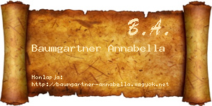 Baumgartner Annabella névjegykártya